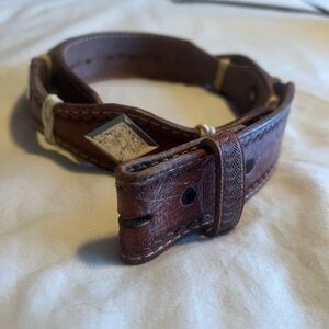 vintage unisex brown leather belt
